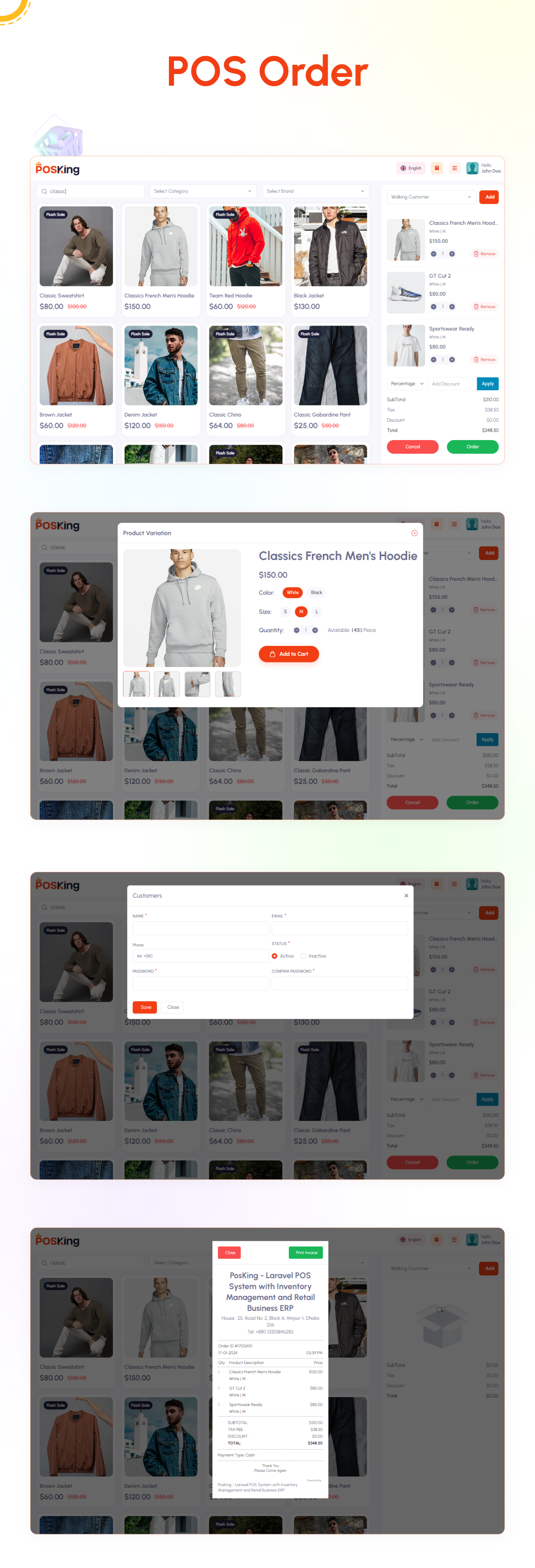 Responsive User Interface and simple point of sale design